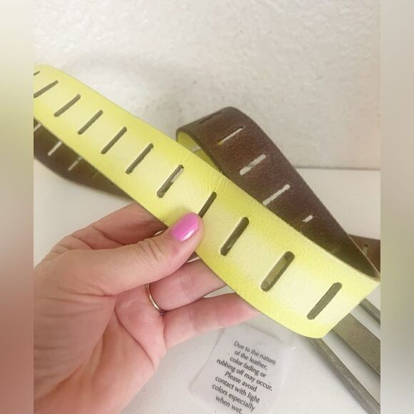 We The Free Jona Belt - yellow lime green Green S/M. New - Picture 5 of 8